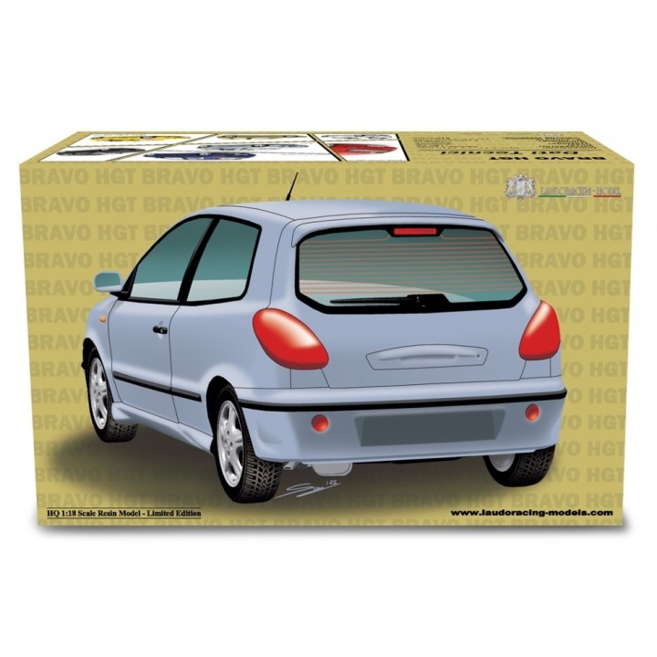 Fiat Bravo 2.0 HGT 1995 yellow, Laudoracing-Model 1/18 scale