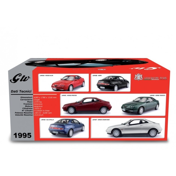 Alfa Romeo GTV 2.0 T.Spark 16V 1995 red, Laudoracing-Model 1/18 scale