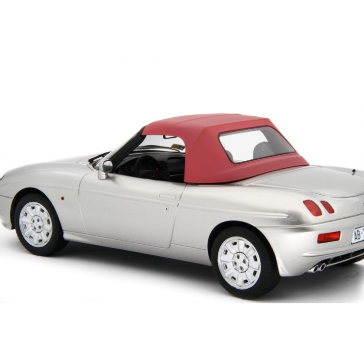 Soft top for Fiat Barchetta red, Laudoracing Model 1/18 scale