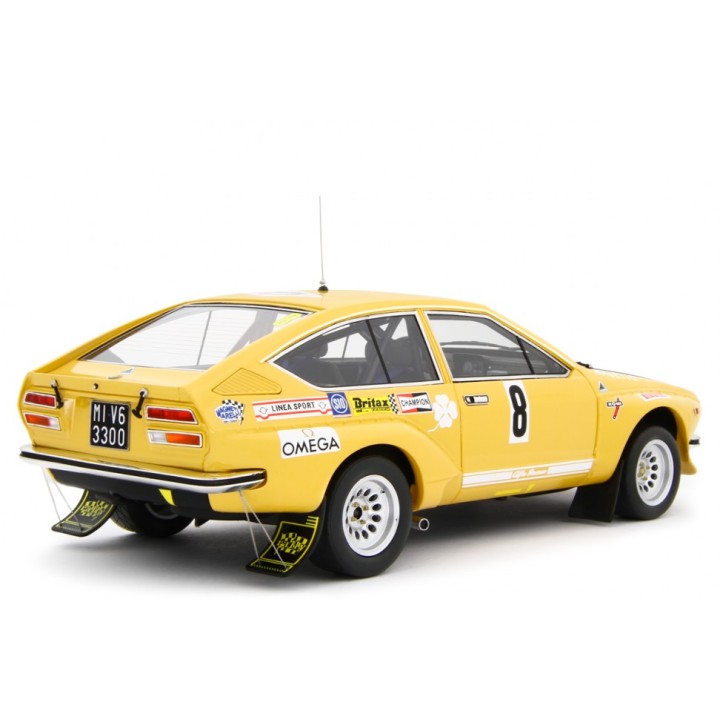 Alfa Romeo Alfetta Gr.2 Autodelta Rally 4 Regioni 1975 Svizzero - Masetto yellow, Laudoracing-Model 1/18 scale