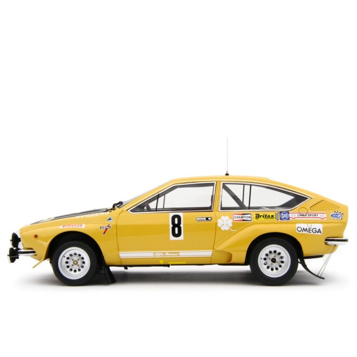 Alfa Romeo Alfetta Gr.2 Autodelta Rally 4 Regioni 1975 Svizzero - Masetto yellow, Laudoracing-Model 1/18 scale