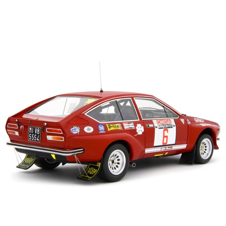 Alfa Romeo Alfetta Gr.2 Autodelta Rally dell'Elba 1975 Gigli - Ballestrieri červená, Laudoracing-Model 1:18