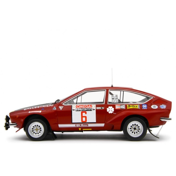 Alfa Romeo Alfetta Gr.2 Autodelta Rally dell'Elba 1975 Gigli - Ballestrieri red, Laudoracing-Model 1/18 scale