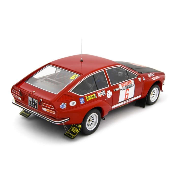 Alfa Romeo Alfetta Gr.2 Autodelta Rally dell'Elba 1975 Gigli - Ballestrieri červená, Laudoracing-Model 1:18