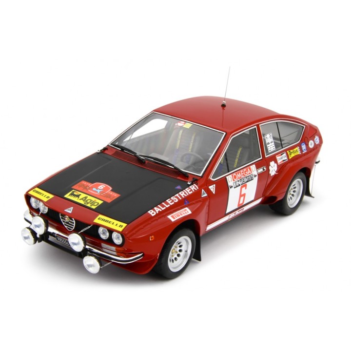 Alfa Romeo Alfetta Gr.2 Autodelta Rally dell'Elba 1975 Gigli - Ballestrieri red, Laudoracing-Model 1/18 scale