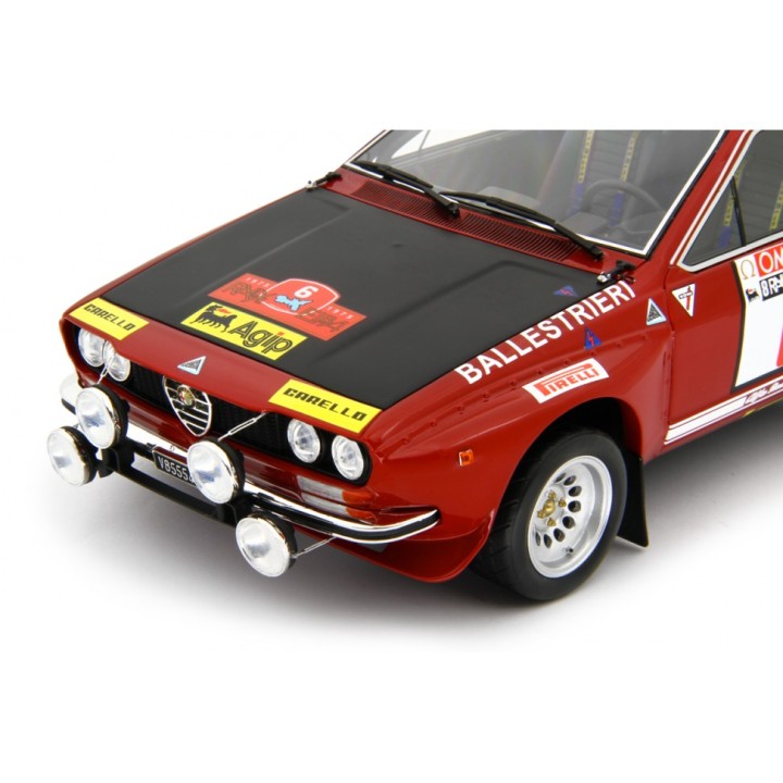 Alfa Romeo Alfetta Gr.2 Autodelta Rally dell'Elba 1975 Gigli - Ballestrieri red, Laudoracing-Model 1/18 scale