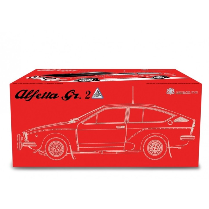 Alfa Romeo Alfetta Gr.2 Autodelta Rally dell'Elba 1975 Gigli - Ballestrieri red, Laudoracing-Model 1/18 scale