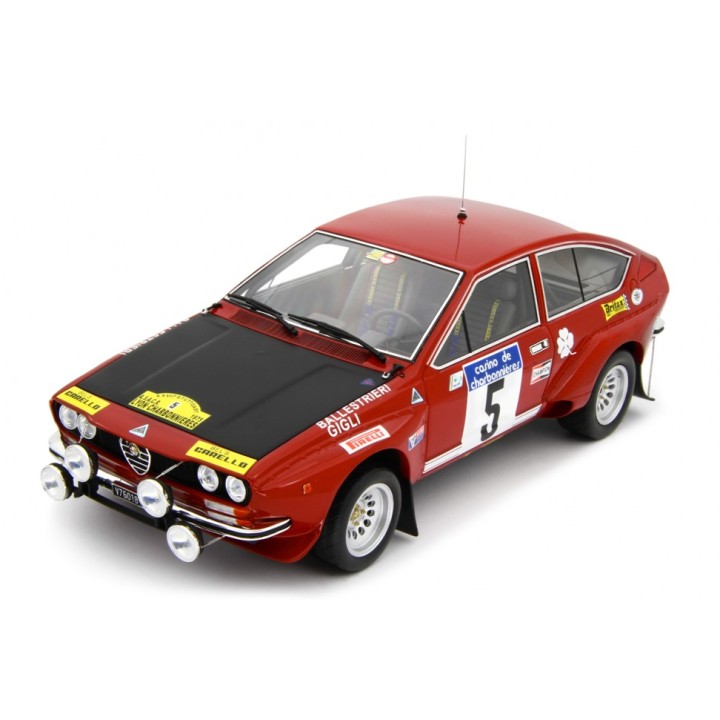 Alfa Romeo Alfetta Gr.2 Autodelta Rally Lyon Charbonnieres 1975 Ballestrieri - Gigli červená, Laudoracing-Model 1:18