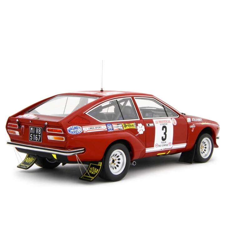 Alfa Romeo Alfetta Gr.2 Autodelta Rally Tour de Corse 1975 Andruet - Jouanny červená, Laudoracing-Model 1:18