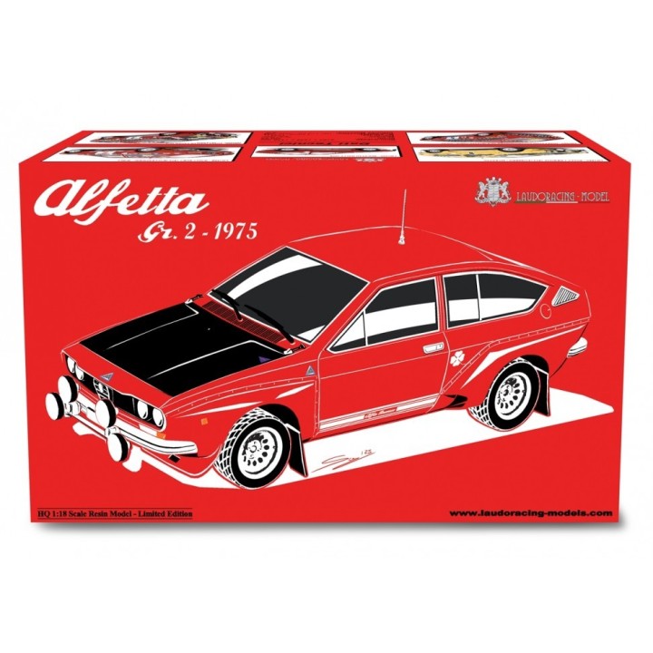 Alfa Romeo Alfetta Gr.2 Autodelta Rally Muletto 1975 red, Laudoracing-Model 1/18 scale