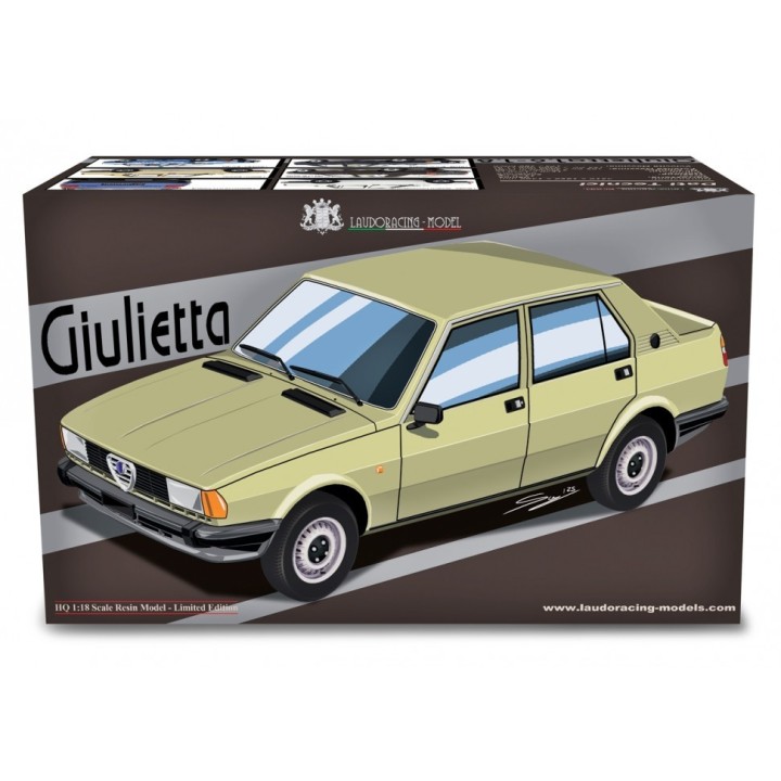 Alfa Romeo Giulietta 1.6 1980 white, Laudoracing-Model 1/18 scale