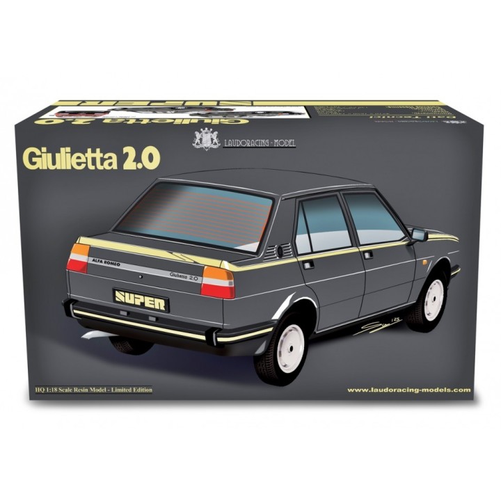 Alfa Romeo Giulietta 2.0 Super 1981 silver, Laudoracing-Model 1/18 scale