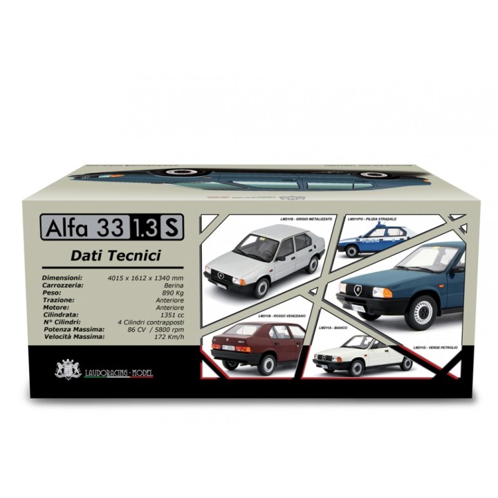 Alfa Romeo 33 1.3S Edizione 1985 silver, Laudoracing-Model 1/18 scale