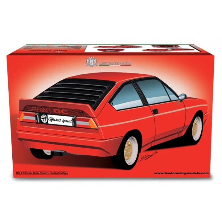 Alfa Romeo Sprint 6C Prototipo Autodelta 1982 red, Laudoracing-Model 1/18 scale