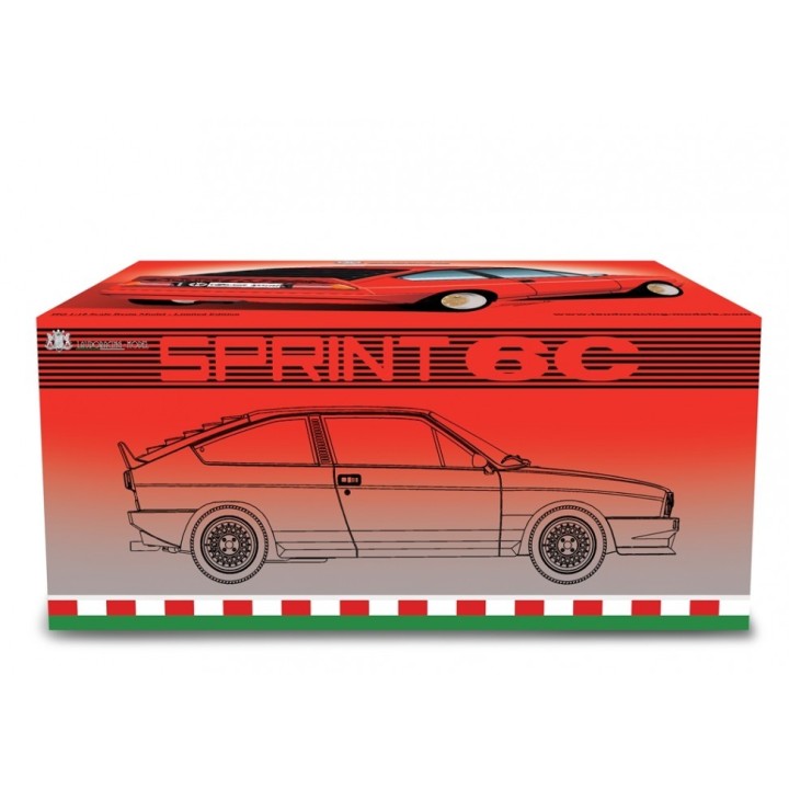 Alfa Romeo Sprint 6C Prototipo Autodelta 1982 red, Laudoracing-Model 1/18 scale