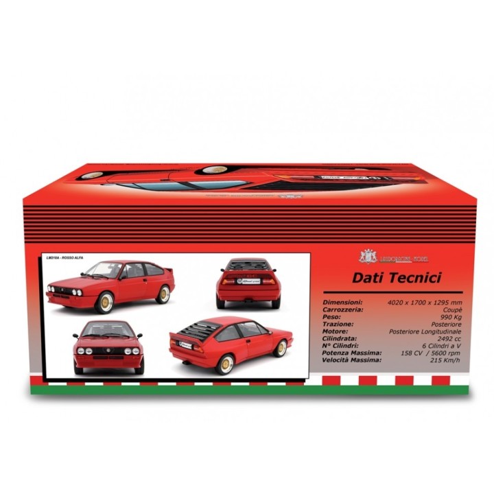 Alfa Romeo Sprint 6C Prototipo Autodelta 1982 červená, Laudoracing-Model 1:18