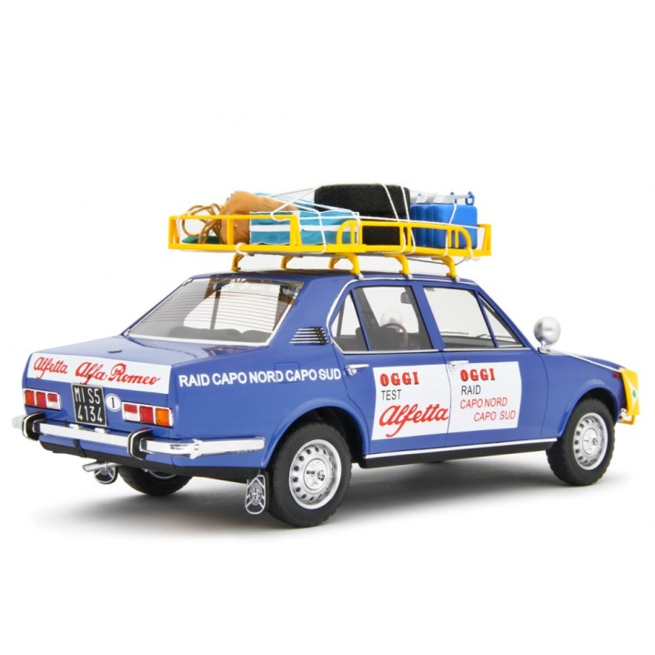 Alfa Romeo Alfetta 1.8 Raid Capo Nord Capo Sud 1973 modrá, Laudoracing-Model 1:18