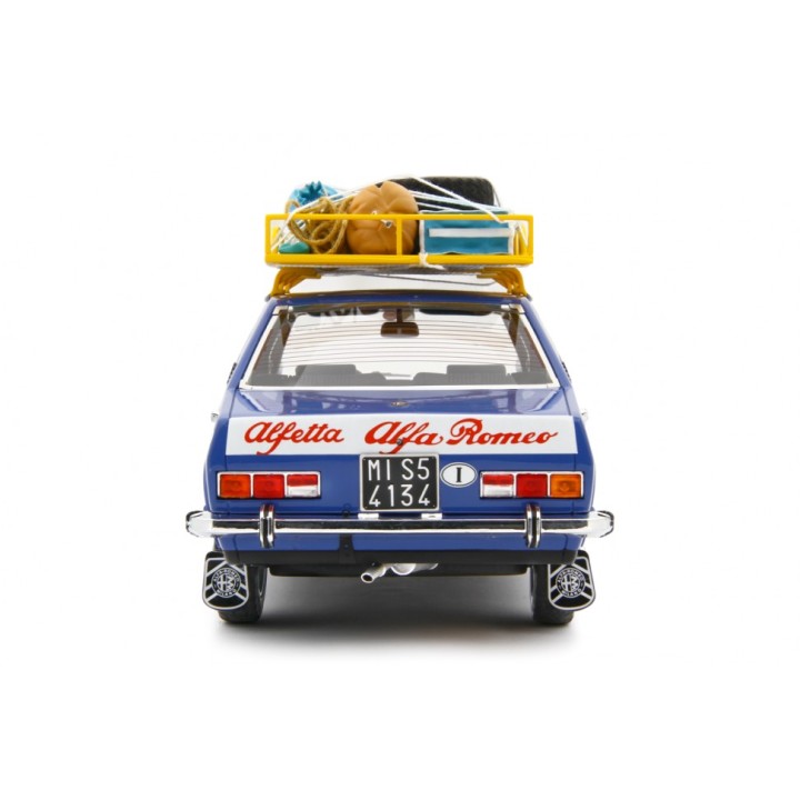 Alfa Romeo Alfetta 1.8 Raid Capo Nord Capo Sud 1973 blue, Laudoracing-Model 1/18 scale