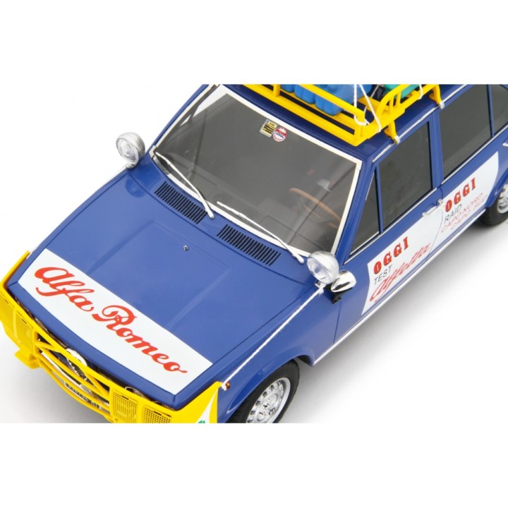 Alfa Romeo Alfetta 1.8 Raid Capo Nord Capo Sud 1973 blue, Laudoracing-Model 1/18 scale