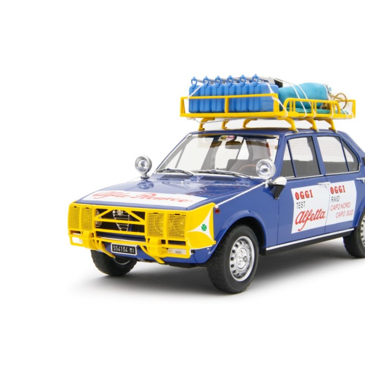 Alfa Romeo Alfetta 1.8 Raid Capo Nord Capo Sud 1973 modrá, Laudoracing-Model 1:18