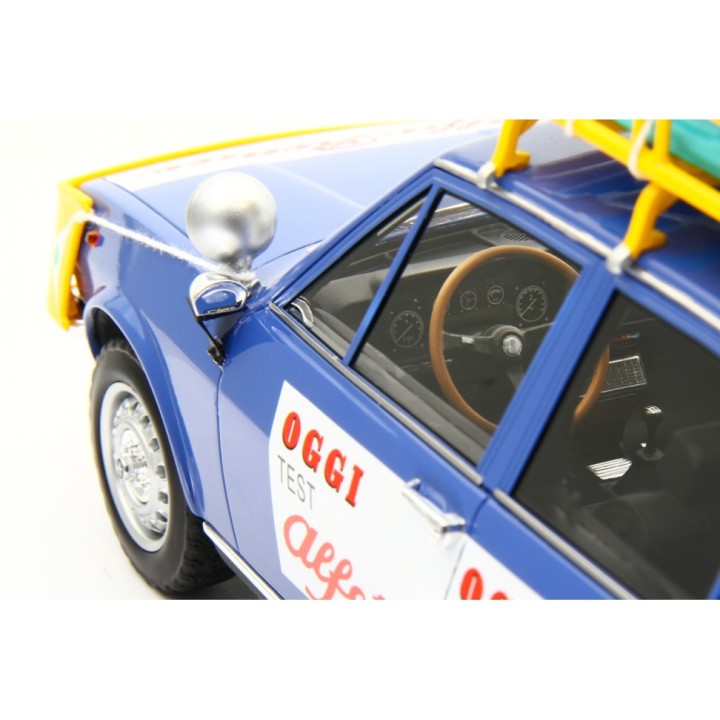 Alfa Romeo Alfetta 1.8 Raid Capo Nord Capo Sud 1973 blue, Laudoracing-Model 1/18 scale