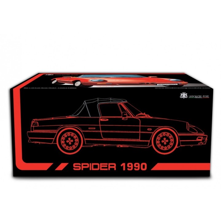 Alfa Romeo Spider 1.6 - 2.0i 1990 black, Laudoracing-Model 1/18 scale