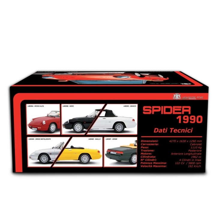 Alfa Romeo Spider 1.6 - 2.0i 1990 black, Laudoracing-Model 1/18 scale
