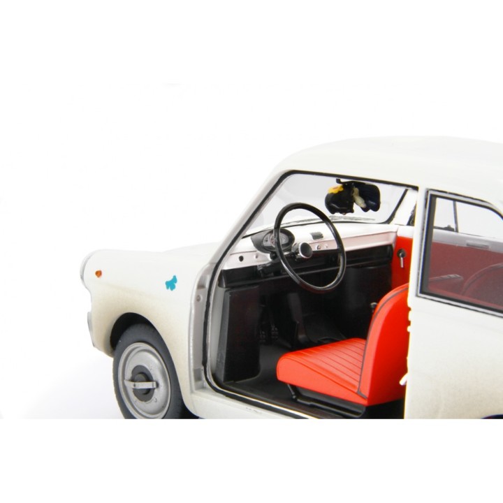 Autobianchi Bianchina 1962 "Scendi Merdone" white, Laudoracing-Model 1/18 scale