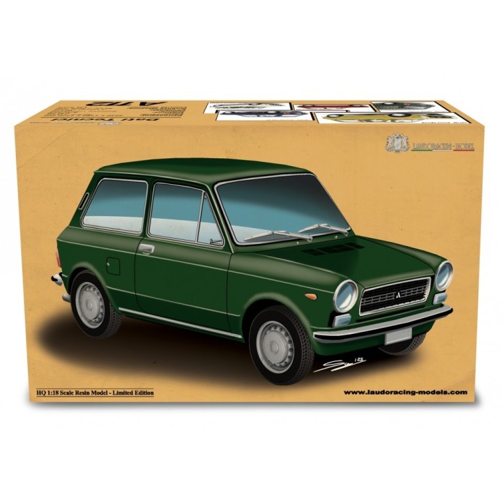Autobianchi A112 1°Serie 1969 yellow, Laudoracing-Model 1/18 scale