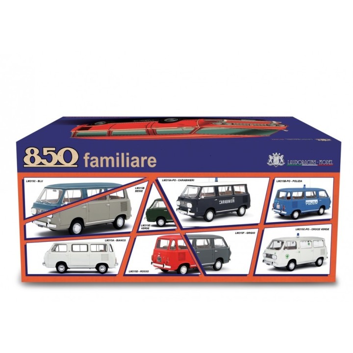 Fiat 850 Familiare 1965 grey, Laudoracing-Model 1/18