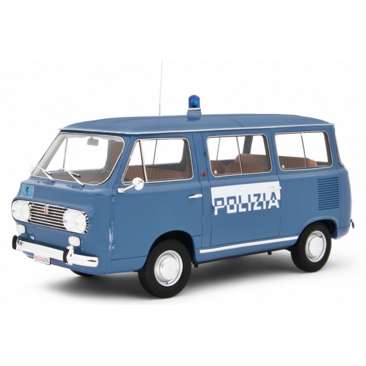 Fiat 850 Familiare Polizia 1965 blue, Laudoracing-Model 1/18