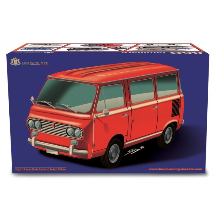 Fiat 850 Familiare Ambulance 1965 white, Laudoracing-Model 1/18