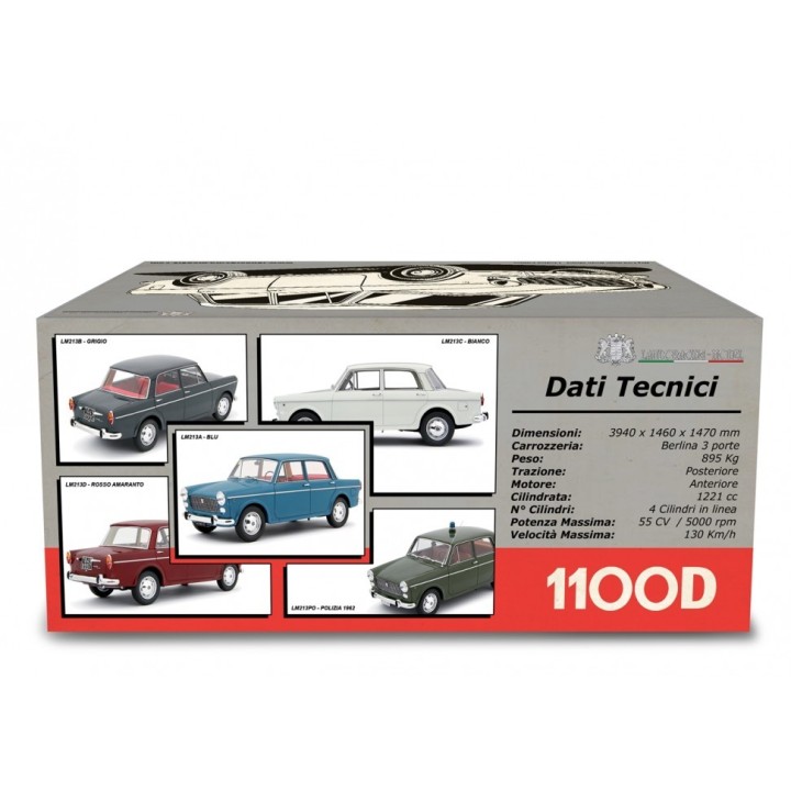 Fiat 1100D Polizia 1962 green, Laudoracing-Model 1/18 scale