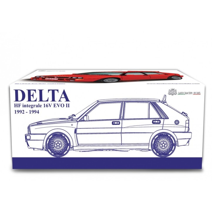 Lancia Delta HF Integrale Evo II 1992 red, Laudoracing-Model 1/18 scale
