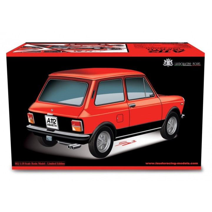 Autobianchi A112 Abarth 58HP 1°Serie 1969 red, Laudoracing-Model 1/18 scale