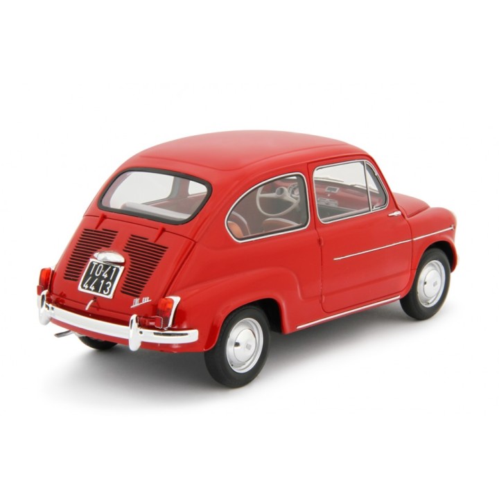 Fiat 600D Berlina 1960 red, Laudoracing-Model 1/18 scale