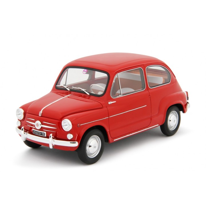 Fiat 600D Berlina 1960 červená, Laudoracing-Model 1:18