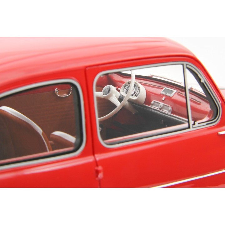 Fiat 600D Berlina 1960 red, Laudoracing-Model 1/18 scale