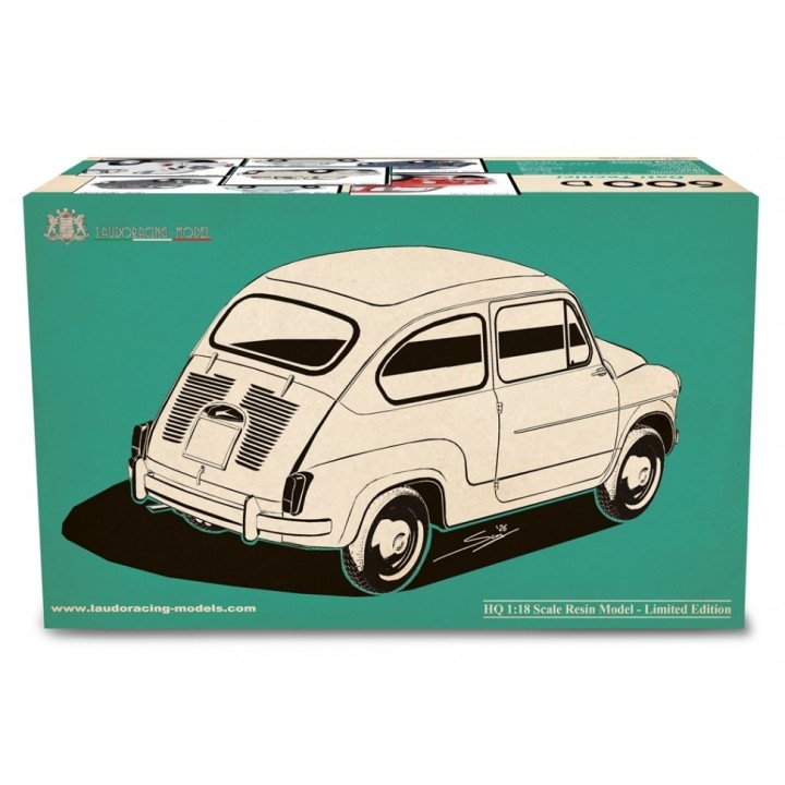 Fiat 600D Berlina 1960 červená, Laudoracing-Model 1:18