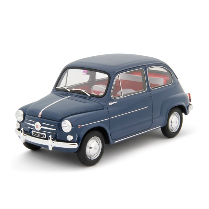Fiat 600D Berlina 1960 blue, Laudoracing-Model 1/18 scale