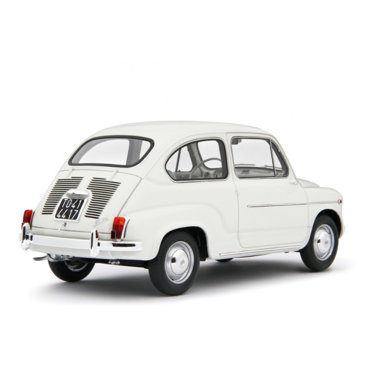 Fiat 600D Berlina 1960 white, Laudoracing-Model 1/18 scale