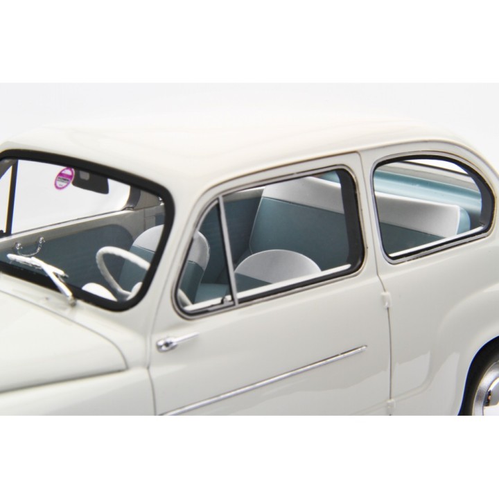 Fiat 600D Berlina 1960 white, Laudoracing-Model 1/18 scale