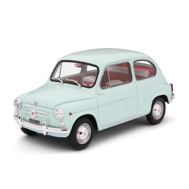 Fiat 600D Berlina 1960 light blue, Laudoracing-Model 1/18 scale