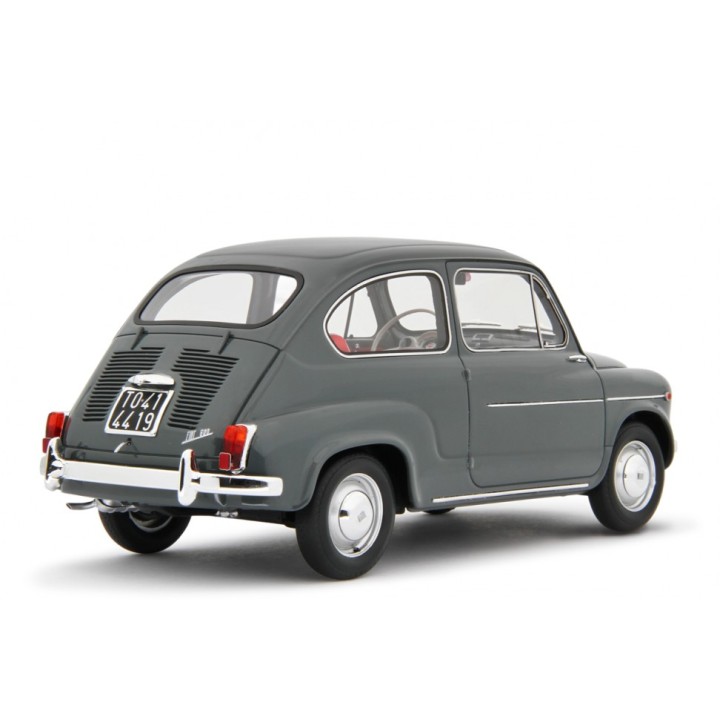 Fiat 600D Berlina 1960 grey, Laudoracing-Model 1/18 scale
