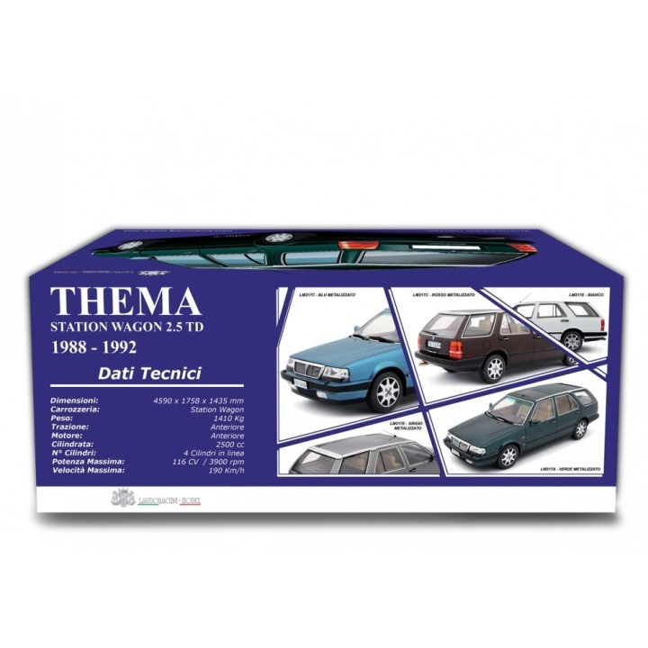 Lancia Thema Station Wagon T.D. 1988 blue, Laudoracing-Model 1/18 scale