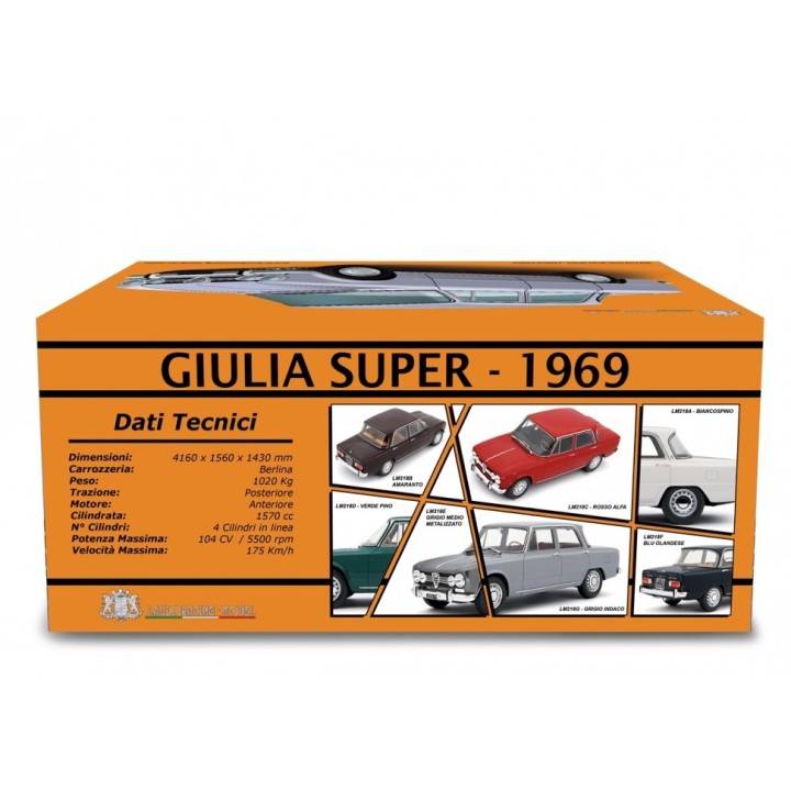Alfa Romeo Giulia Super 1969 red, Laudoracing-Model 1/18 scale