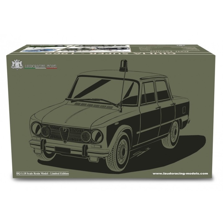 Alfa Romeo Giulia Super Polizia S.Volante 1969 green, Laudoracing-Model 1/18 scale
