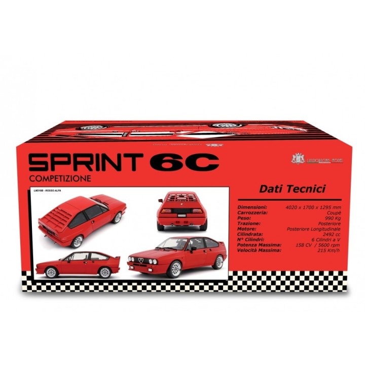 Alfa Romeo Sprint 6C Prototipo Autodelta 1983 red, Laudoracing-Model 1/18 scale