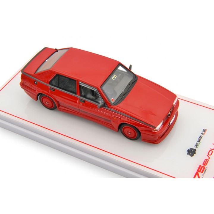 Alfa 75 1.8i Turbo Evoluzione 1987 red, Laudoracing-Model 1/43 scale