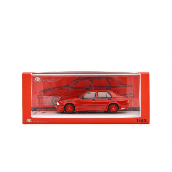 Alfa 75 1.8i Turbo Evoluzione 1987 red, Laudoracing-Model 1/43 scale